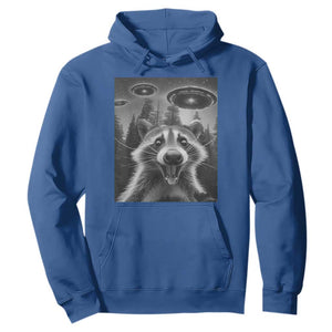 Racoon Meme Hoodie Selfie With Alien UFO TS10 Royal Blue Print Your Wear