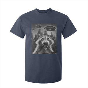 Racoon Meme T Shirt For Kid Selfie With Alien UFO TS10 Navy Print Your Wear