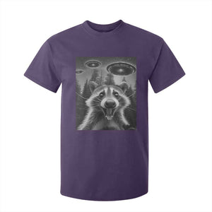 Racoon Meme T Shirt For Kid Selfie With Alien UFO TS10 Purple Print Your Wear