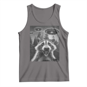 Racoon Meme Tank Top Selfie With Alien UFO TS10 Deep Heather Print Your Wear