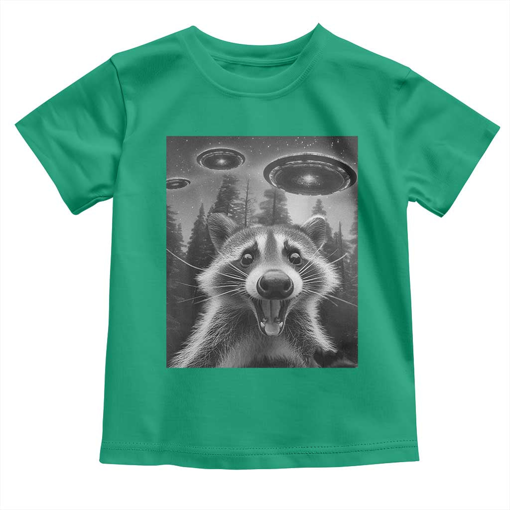 Racoon Meme Toddler T Shirt Selfie With Alien UFO TS10 Irish Green Print Your Wear