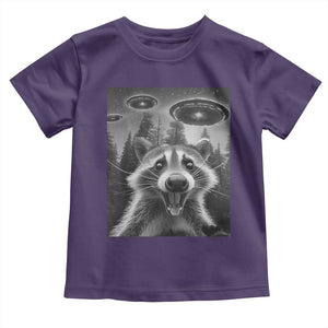 Racoon Meme Toddler T Shirt Selfie With Alien UFO TS10 Purple Print Your Wear