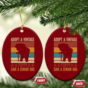 Vintage Adopt a Senior Dog Ceramic Ornament Rescue Animal Adoption Old Dog Shelter Pet TS10 Print Your Wear