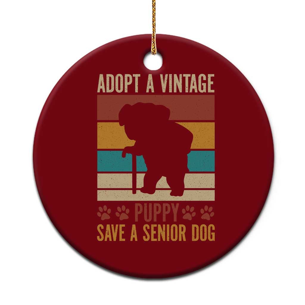 Vintage Adopt a Senior Dog Ceramic Ornament Rescue Animal Adoption Old Dog Shelter Pet TS10 1pc Red Print Your Wear