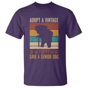 Vintage Adopt a Senior Dog T Shirt Rescue Animal Adoption Old Dog Shelter Pet TS10 Purple Print Your Wear