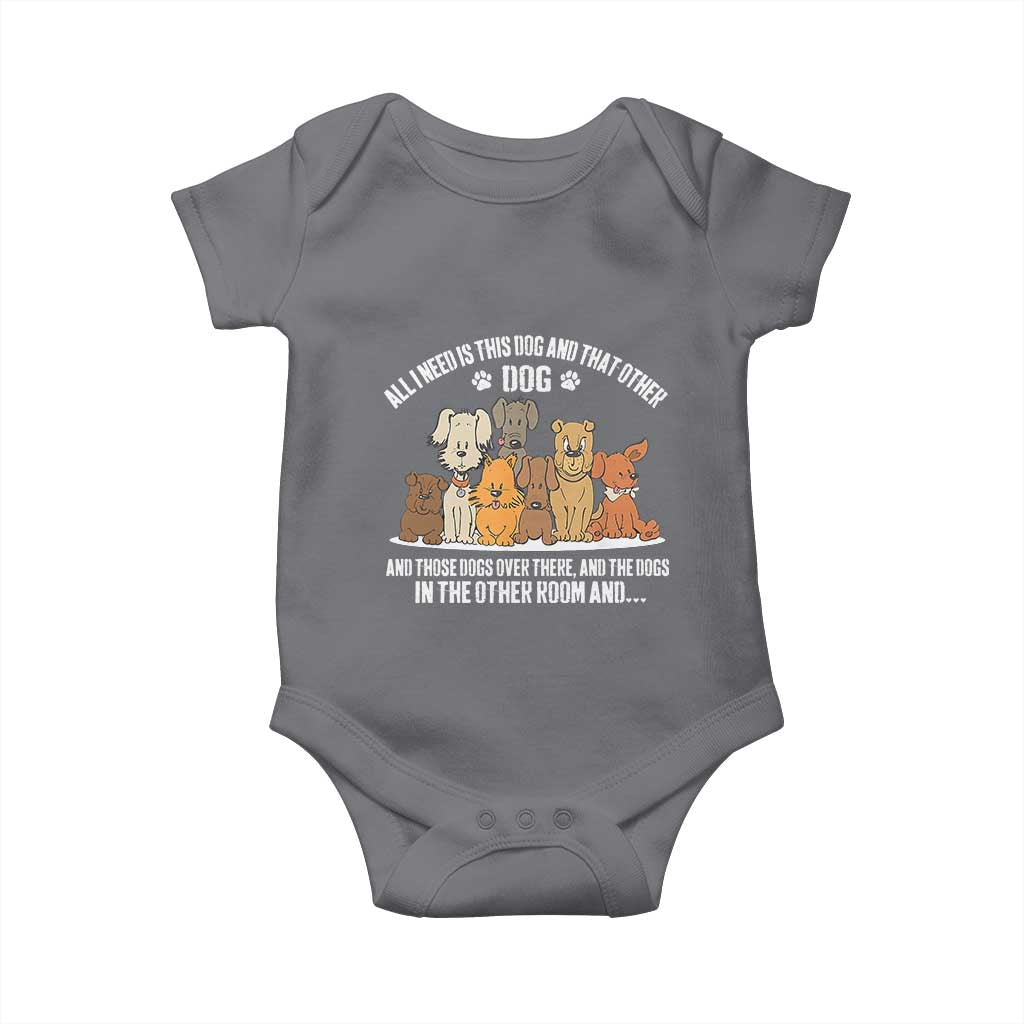 Funny Dog Lover Baby Onesie Fur Mama Dad Dog Rescue TS10 Charcoal Print Your Wear