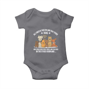 Funny Dog Lover Baby Onesie Fur Mama Dad Dog Rescue TS10 Charcoal Print Your Wear