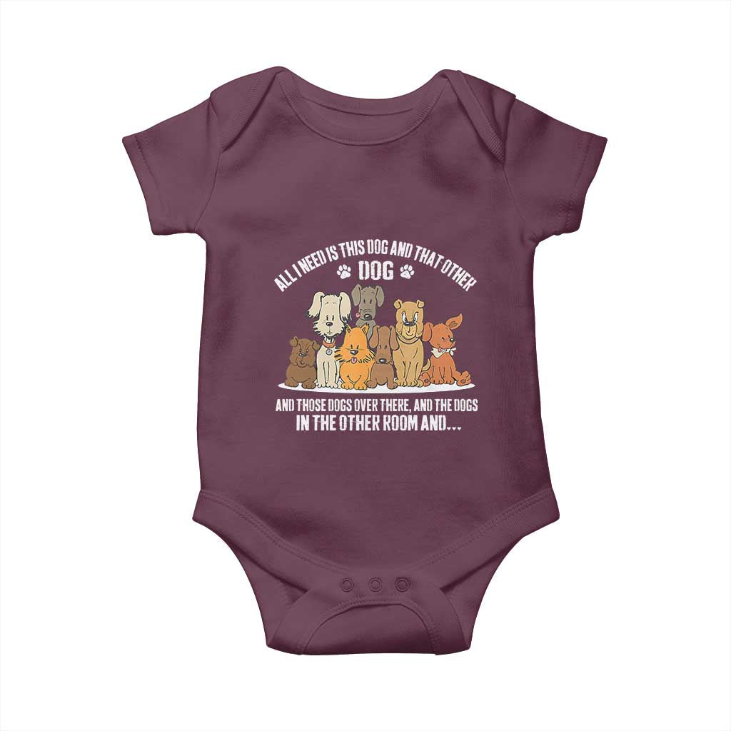 Funny Dog Lover Baby Onesie Fur Mama Dad Dog Rescue TS10 Maroon Print Your Wear