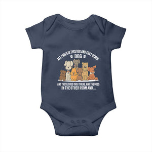 Funny Dog Lover Baby Onesie Fur Mama Dad Dog Rescue TS10 Navy Print Your Wear