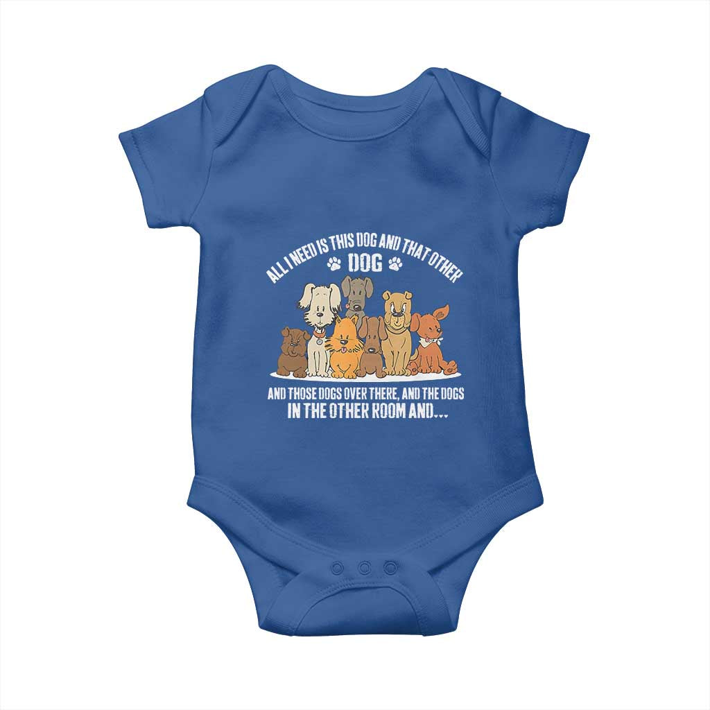 Funny Dog Lover Baby Onesie Fur Mama Dad Dog Rescue TS10 Royal Blue Print Your Wear