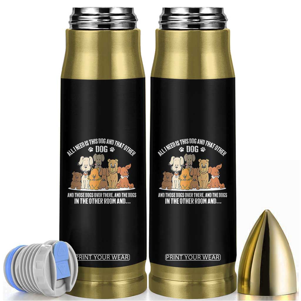 Funny Dog Lover Bullet Tumbler Fur Mama Dad Dog Rescue TS10 Black Print Your Wear