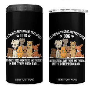 Funny Dog Lover 4 in 1 Can Cooler Tumbler Fur Mama Dad Dog Rescue TS10 One Size: 16 oz Black Print Your Wear