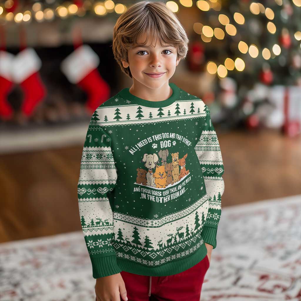 Funny Dog Lover Ugly Christmas Sweater Fur Mama Dad Dog Rescue TS10 Forest Green Beige Print Your Wear