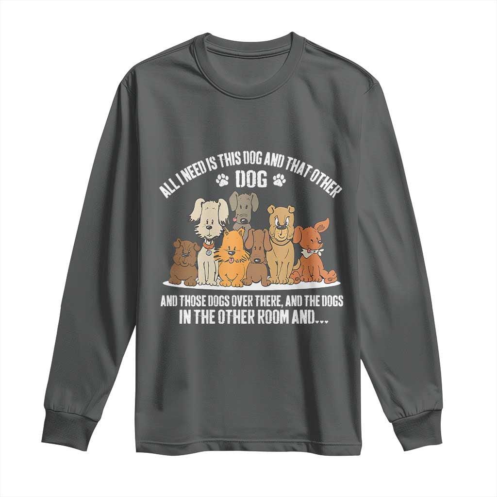 Funny Dog Lover Long Sleeve Shirt Fur Mama Dad Dog Rescue TS10 Dark Heather Print Your Wear