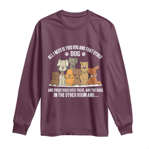 Funny Dog Lover Long Sleeve Shirt Fur Mama Dad Dog Rescue TS10 Maroon Print Your Wear