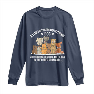 Funny Dog Lover Long Sleeve Shirt Fur Mama Dad Dog Rescue TS10 Navy Print Your Wear