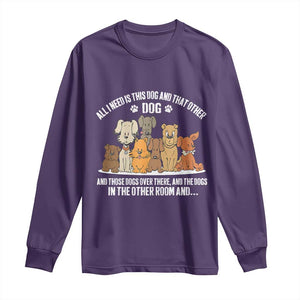 Funny Dog Lover Long Sleeve Shirt Fur Mama Dad Dog Rescue TS10 Purple Print Your Wear