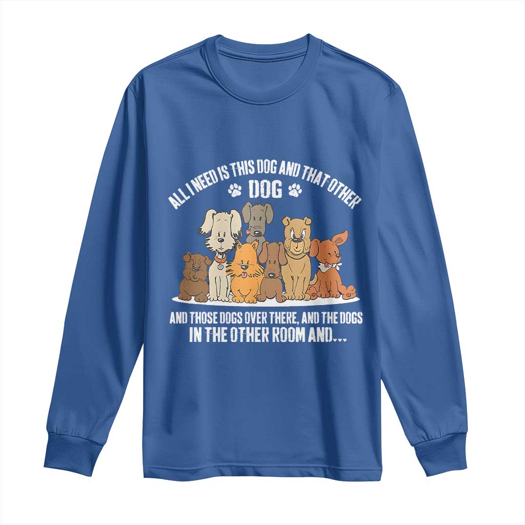 Funny Dog Lover Long Sleeve Shirt Fur Mama Dad Dog Rescue TS10 Royal Blue Print Your Wear