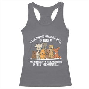 Funny Dog Lover Racerback Tank Top Fur Mama Dad Dog Rescue TS10 Charcoal Print Your Wear