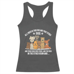 Funny Dog Lover Racerback Tank Top Fur Mama Dad Dog Rescue TS10 Dark Heather Print Your Wear