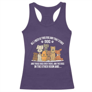 Funny Dog Lover Racerback Tank Top Fur Mama Dad Dog Rescue TS10 Purple Print Your Wear