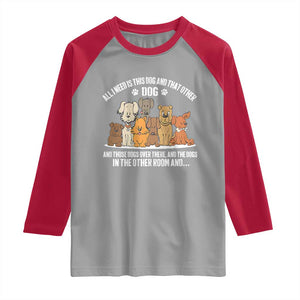 Funny Dog Lover Raglan Shirt Fur Mama Dad Dog Rescue TS10 Sport Gray Red Print Your Wear