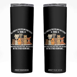 Funny Dog Lover Skinny Tumbler Fur Mama Dad Dog Rescue TS10 Black Print Your Wear