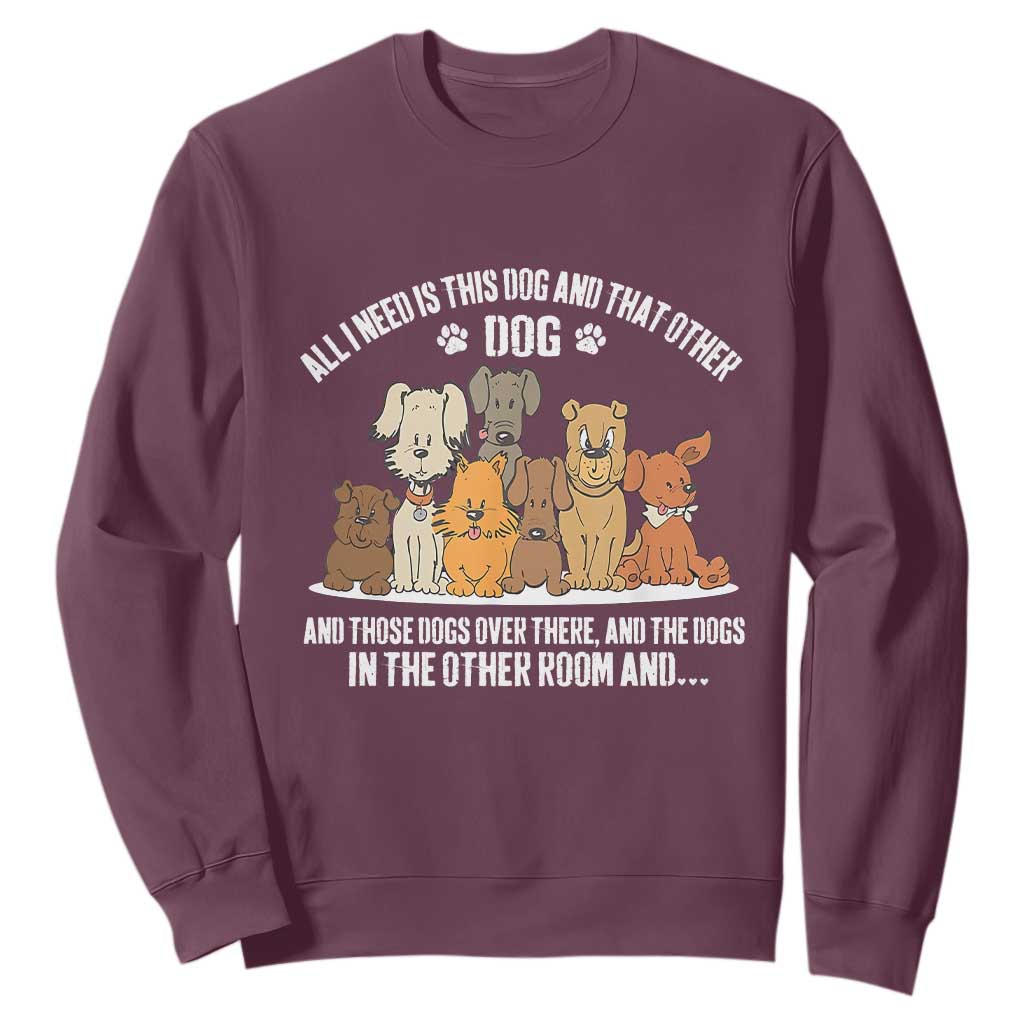 Funny Dog Lover Sweatshirt Fur Mama Dad Dog Rescue TS10 Maroon Print Your Wear