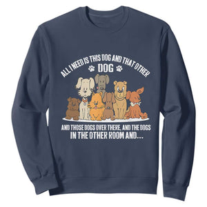 Funny Dog Lover Sweatshirt Fur Mama Dad Dog Rescue TS10 Navy Print Your Wear