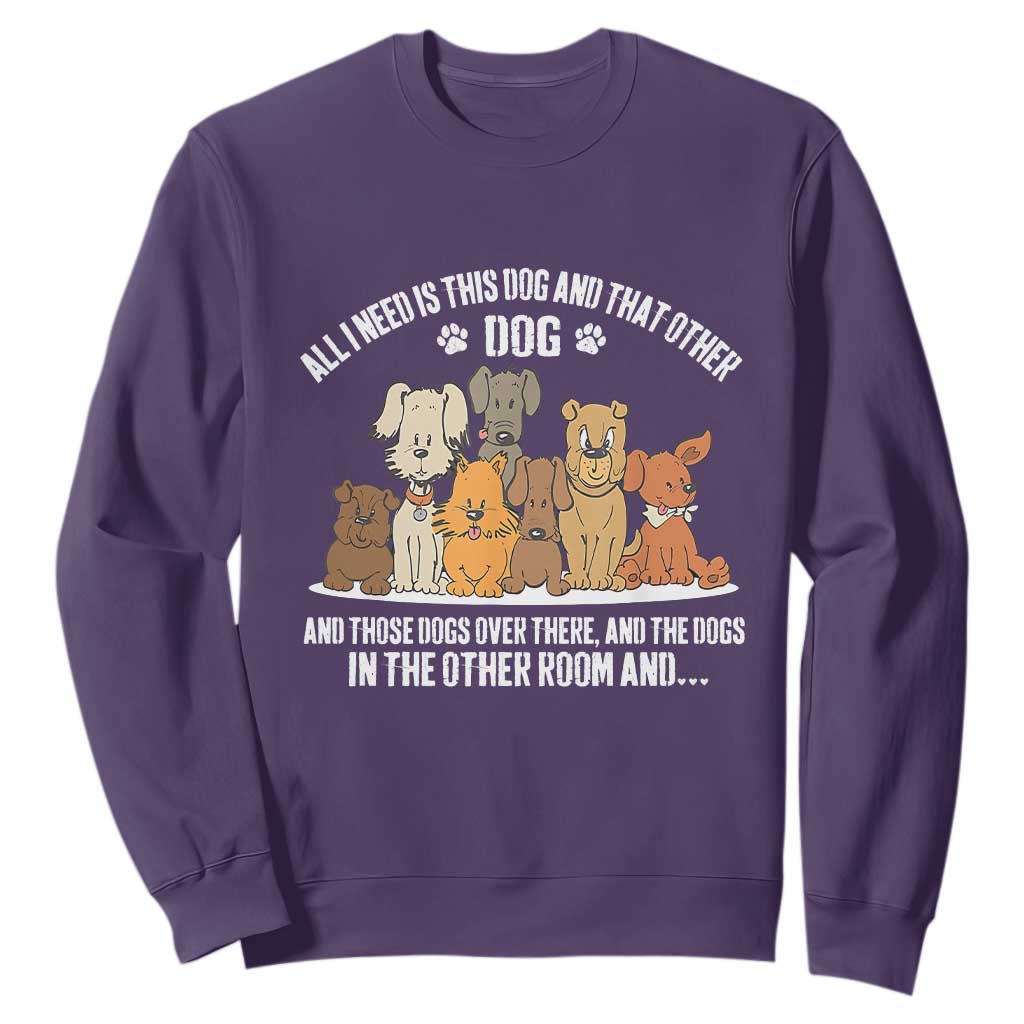 Funny Dog Lover Sweatshirt Fur Mama Dad Dog Rescue TS10 Purple Print Your Wear