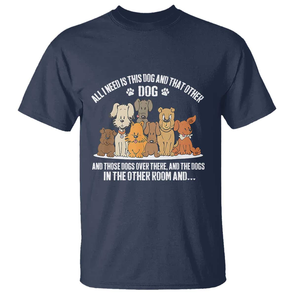 Funny Dog Lover T Shirt Fur Mama Dad Dog Rescue TS10 Navy Print Your Wear