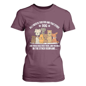 Funny Dog Lover T Shirt For Women Fur Mama Dad Dog Rescue TS10 Maroon Print Your Wear