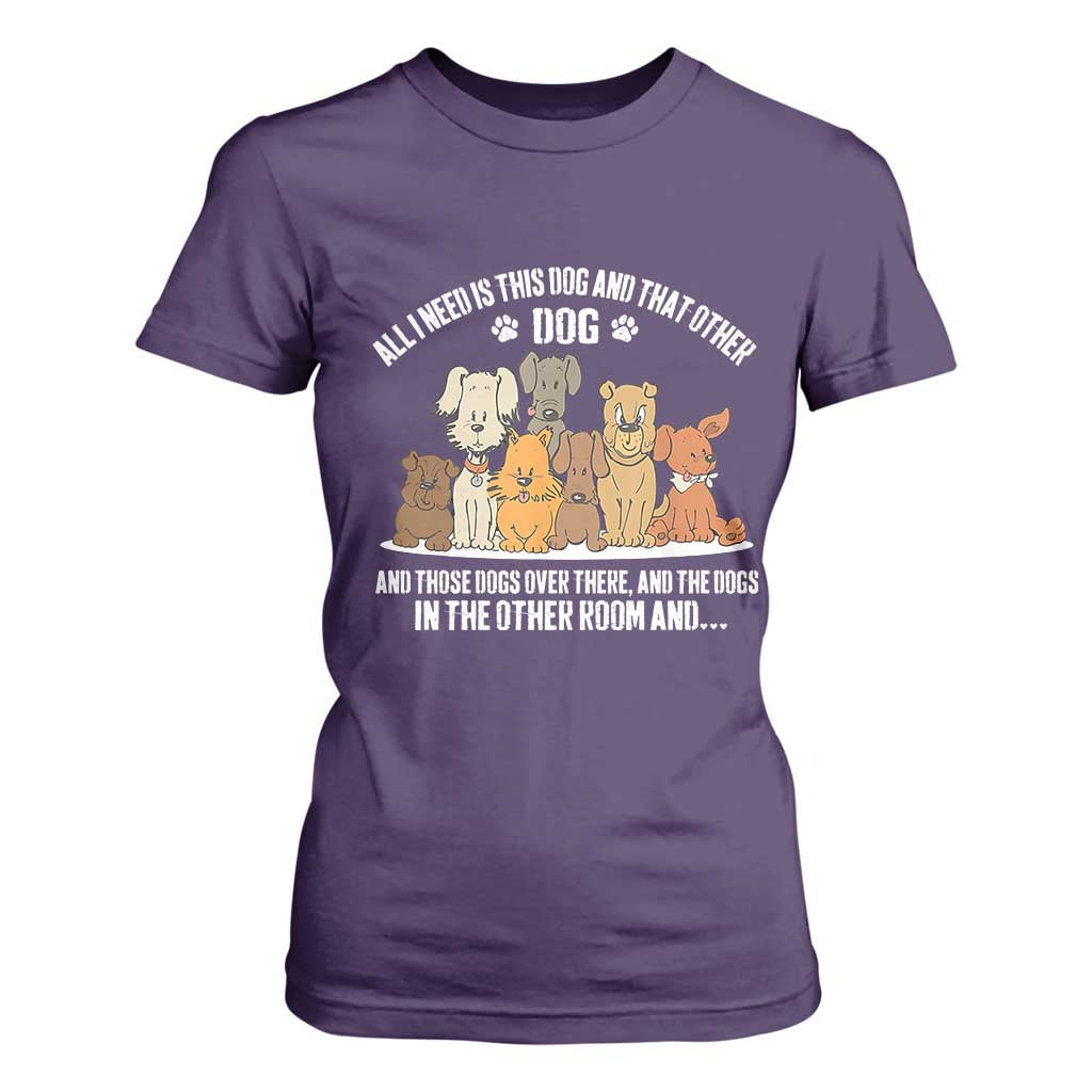 Funny Dog Lover T Shirt For Women Fur Mama Dad Dog Rescue TS10 Purple Print Your Wear