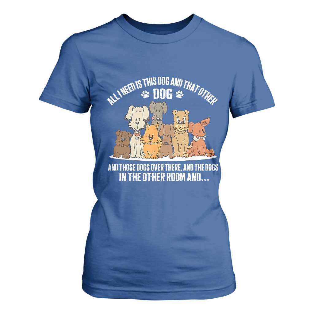 Funny Dog Lover T Shirt For Women Fur Mama Dad Dog Rescue TS10 Royal Blue Print Your Wear
