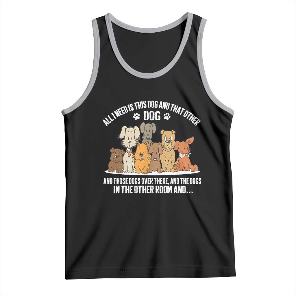 Funny Dog Lover Tank Top Fur Mama Dad Dog Rescue TS10 Black Athletic Heather Print Your Wear
