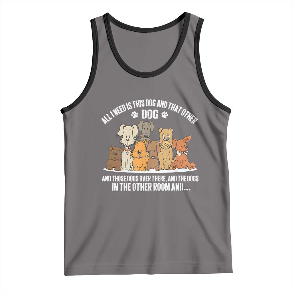 Funny Dog Lover Tank Top Fur Mama Dad Dog Rescue TS10 Deep Heather Black Print Your Wear