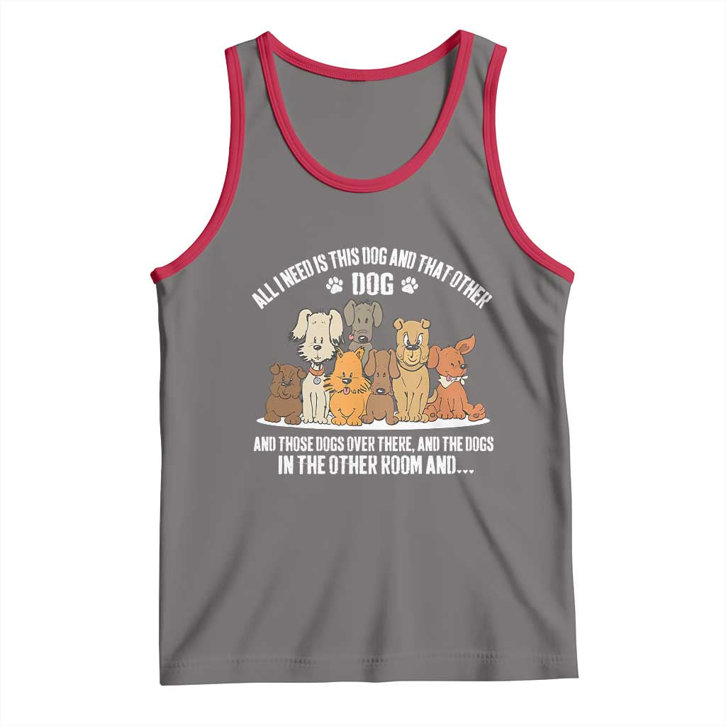 Funny Dog Lover Tank Top Fur Mama Dad Dog Rescue TS10 Deep Heather Red Print Your Wear