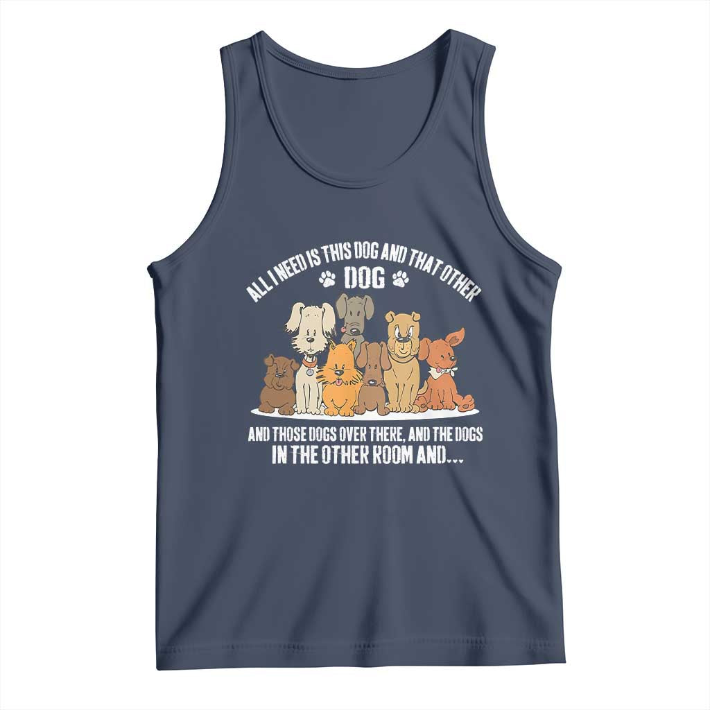 Funny Dog Lover Tank Top Fur Mama Dad Dog Rescue TS10 Navy Print Your Wear