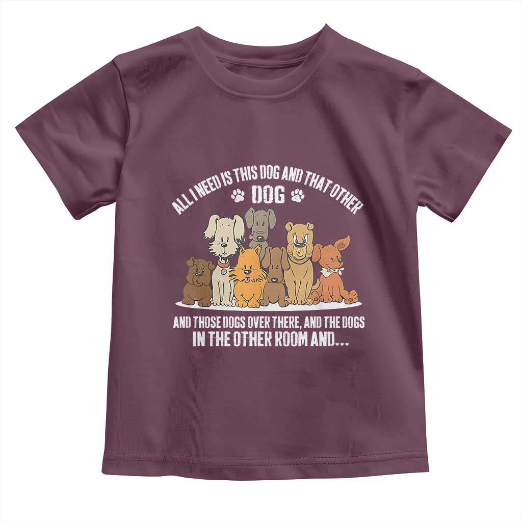 Funny Dog Lover Toddler T Shirt Fur Mama Dad Dog Rescue TS10 Maroon Print Your Wear