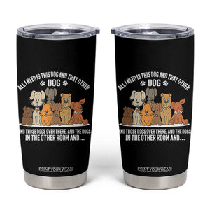 Funny Dog Lover Tumbler Cup Fur Mama Dad Dog Rescue TS10 Black Print Your Wear