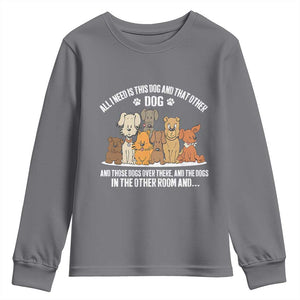 Funny Dog Lover Youth Sweatshirt Fur Mama Dad Dog Rescue TS10 Charcoal Print Your Wear