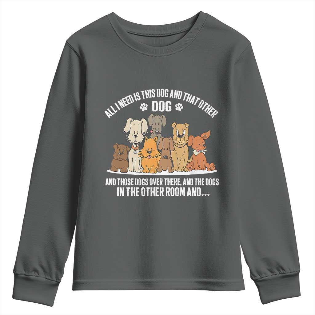 Funny Dog Lover Youth Sweatshirt Fur Mama Dad Dog Rescue TS10 Dark Heather Print Your Wear
