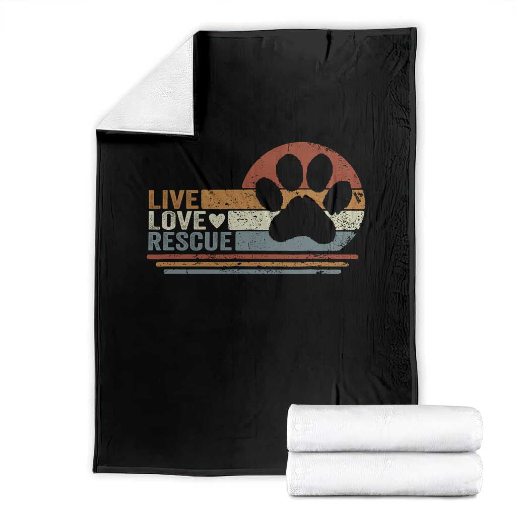 Vintage Adopt A Shelter Pet Throw Blanket Live Love Rescue Cat Dog Adoption Animal Rescue TS10 Black Print Your Wear
