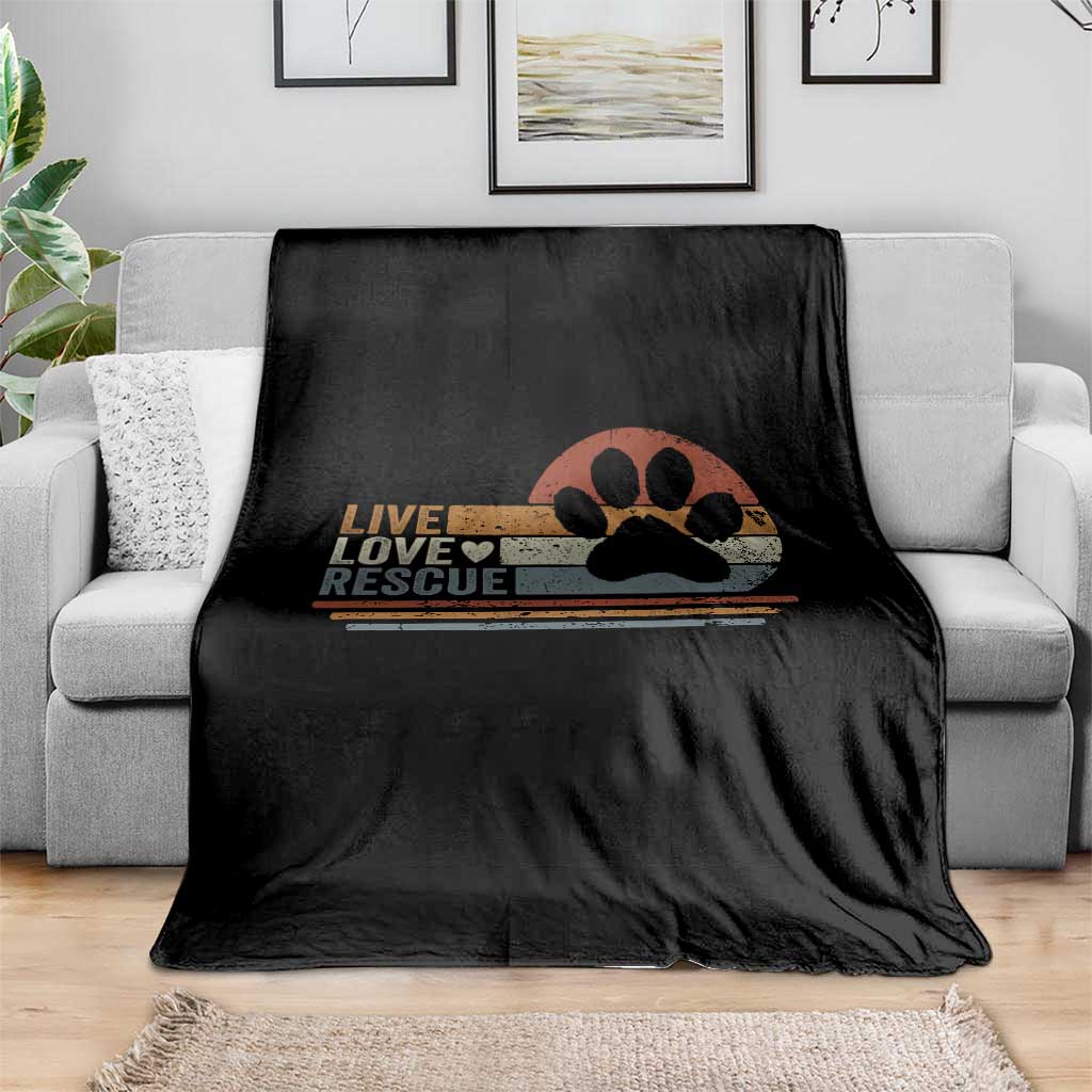 Vintage Adopt A Shelter Pet Throw Blanket Live Love Rescue Cat Dog Adoption Animal Rescue TS10 Print Your Wear