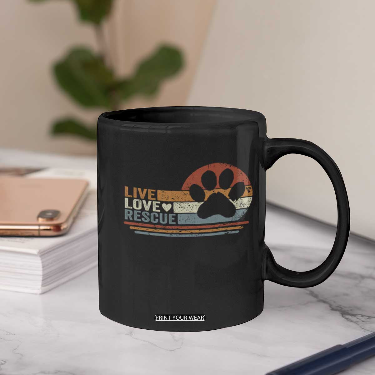 Vintage Adopt A Shelter Pet Coffee Mug Live Love Rescue Cat Dog Adoption Animal Rescue TS10 Print Your Wear
