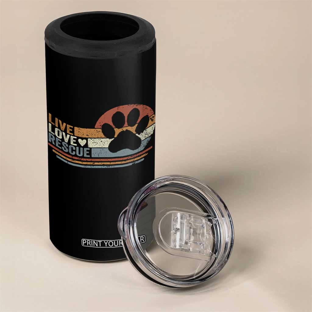 Vintage Adopt A Shelter Pet 4 in 1 Can Cooler Tumbler Live Love Rescue Cat Dog Adoption Animal Rescue TS10 Print Your Wear