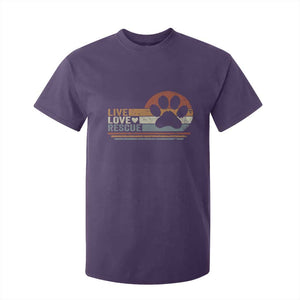 Vintage Adopt A Shelter Pet T Shirt For Kid Live Love Rescue Cat Dog Adoption Animal Rescue TS10 Purple Print Your Wear