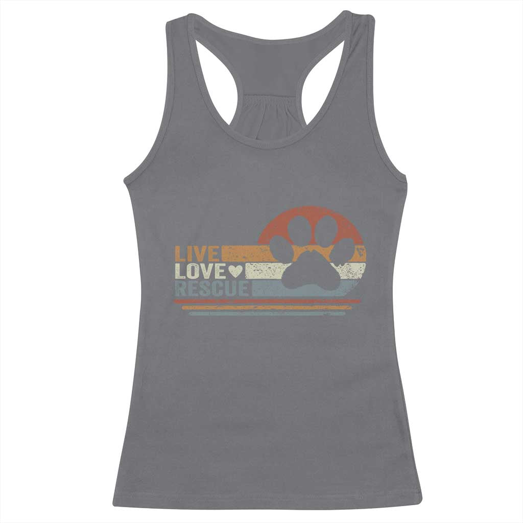 Vintage Adopt A Shelter Pet Racerback Tank Top Live Love Rescue Cat Dog Adoption Animal Rescue TS10 Charcoal Print Your Wear
