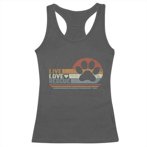 Vintage Adopt A Shelter Pet Racerback Tank Top Live Love Rescue Cat Dog Adoption Animal Rescue TS10 Dark Heather Print Your Wear