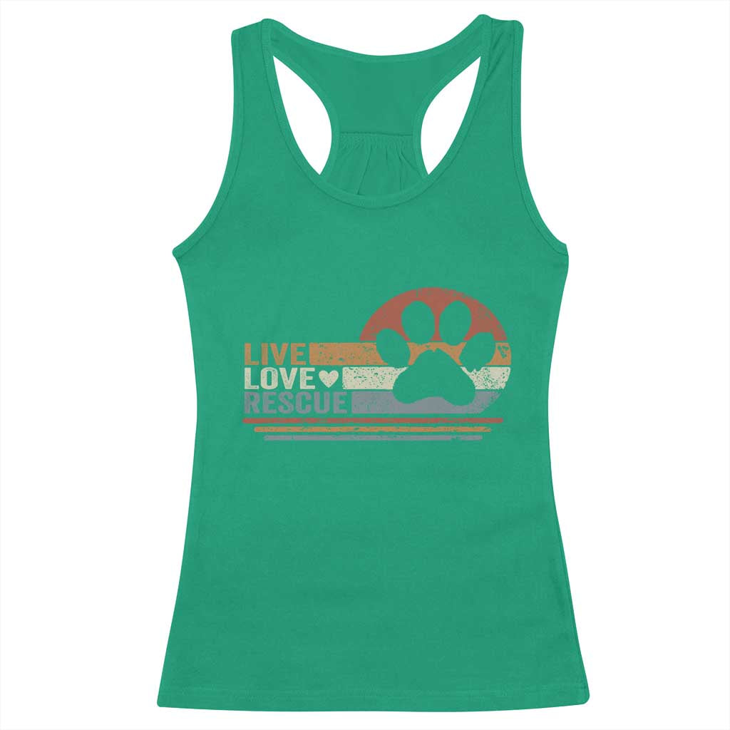 Vintage Adopt A Shelter Pet Racerback Tank Top Live Love Rescue Cat Dog Adoption Animal Rescue TS10 Irish Green Print Your Wear
